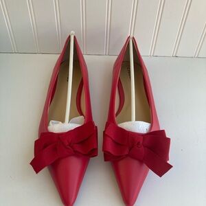 C.Paravano Elegant Red Bow Women's Shoes Size 11 NEW